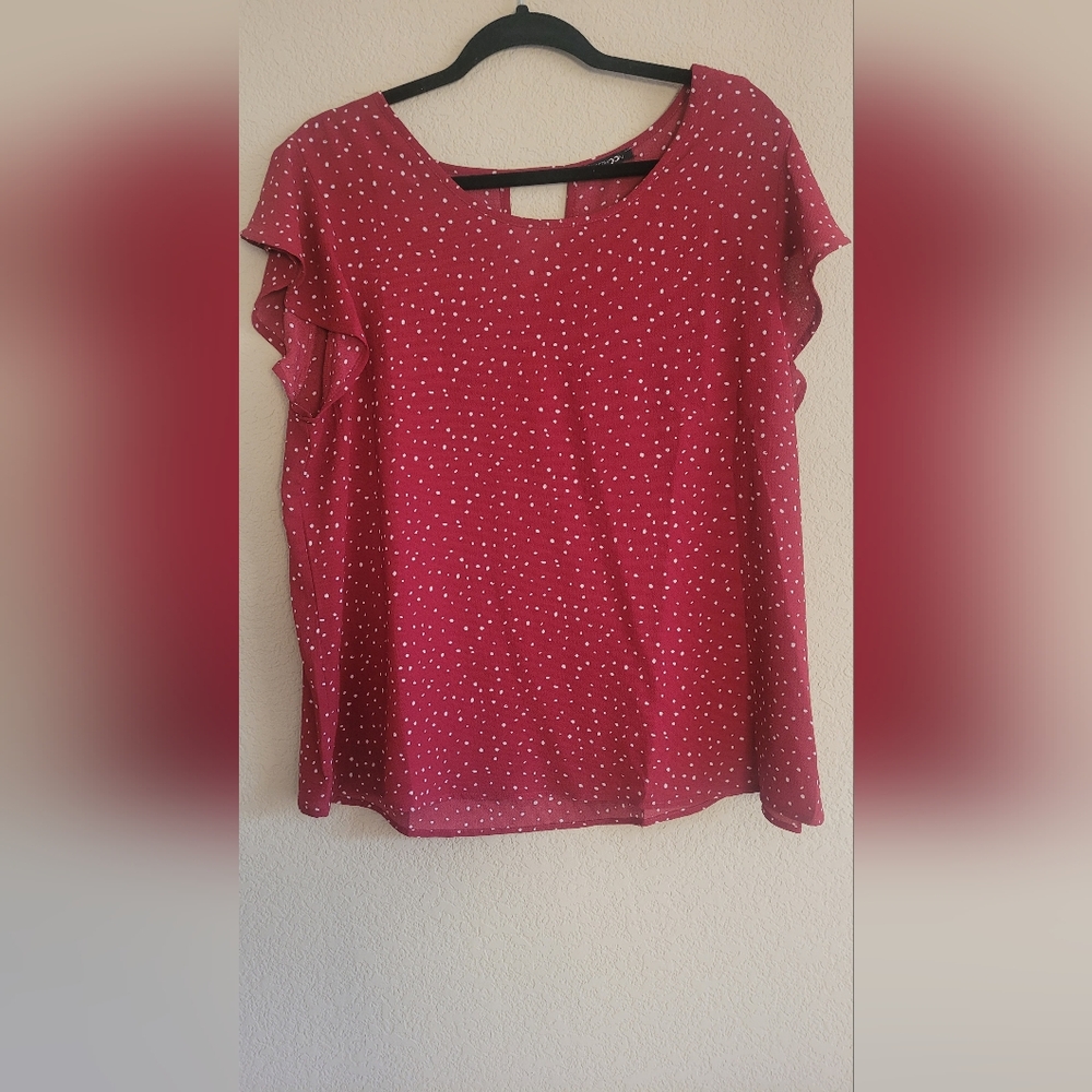 Papermoon Red Polka Dot Top xxl